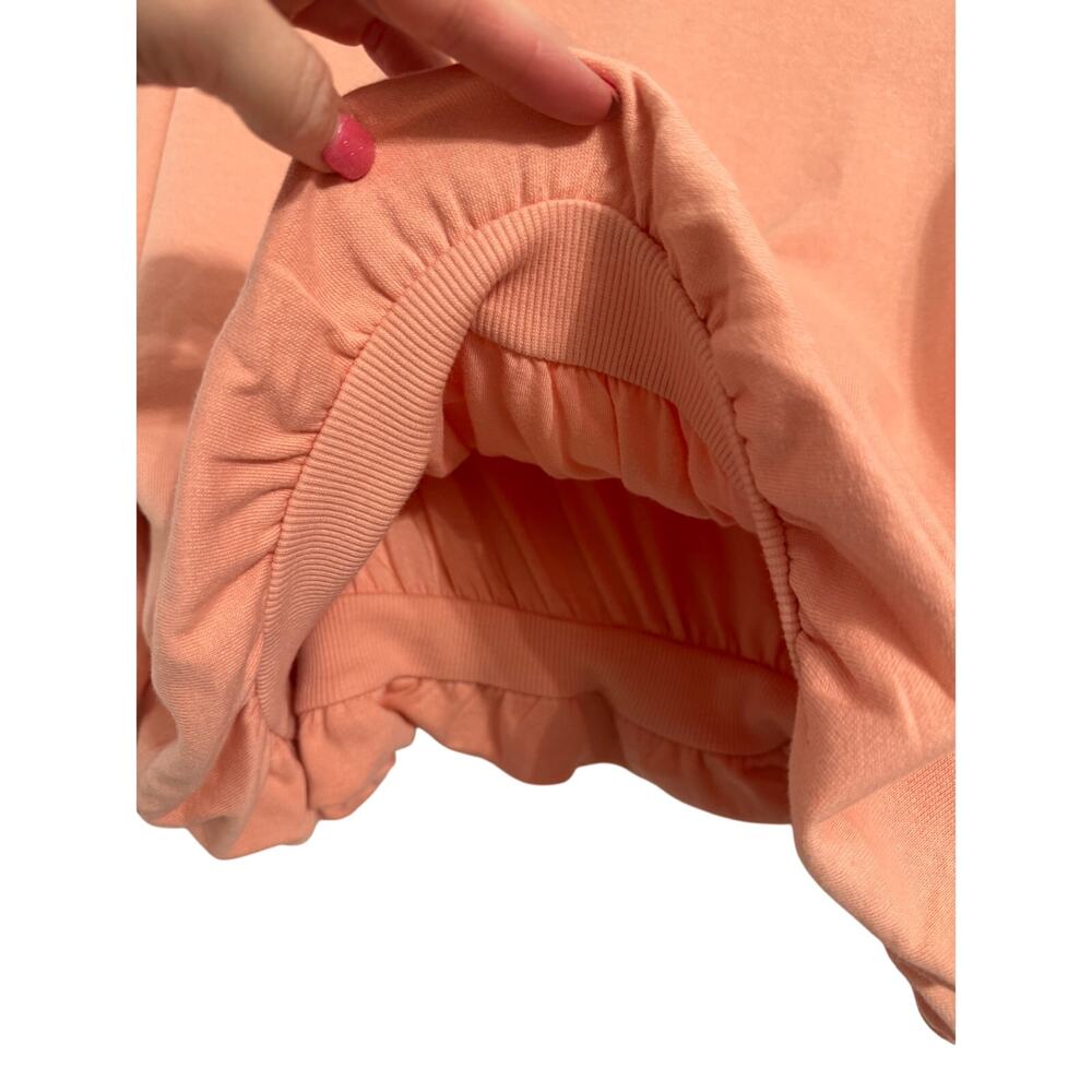 Wild Fable NWOT Cropped Bubble Hem Cozy Sweatshirt‎ Women's M Peach Athleisure - Picture 5 of 12